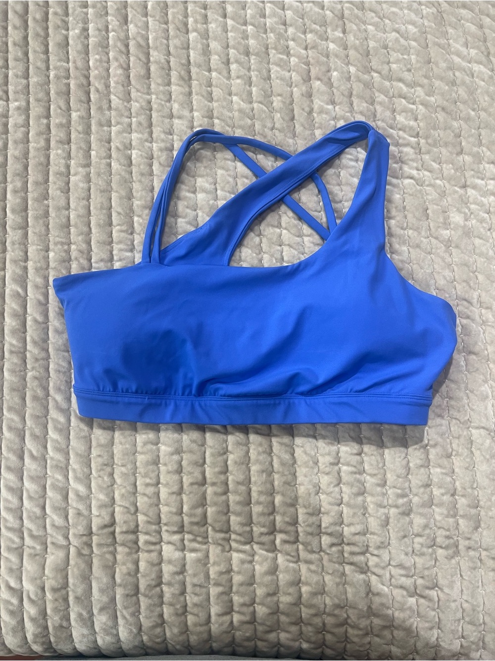 Women's Royal Blue Cross-Back Sports Bra